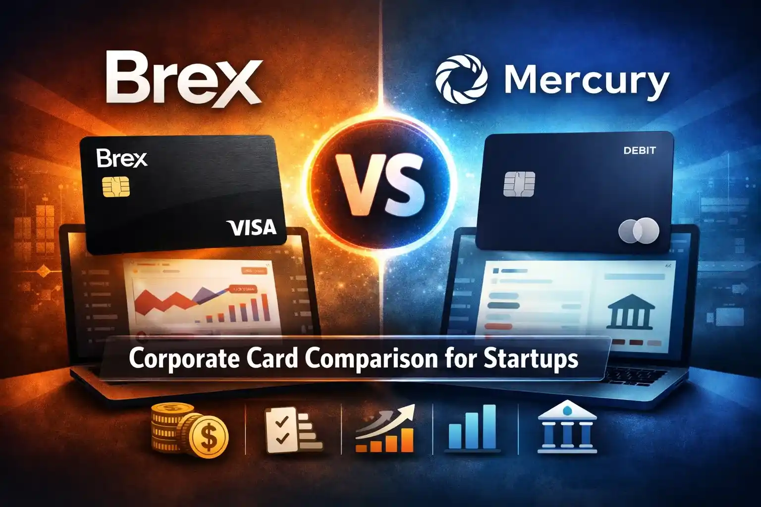 Brex vs Mercury corporate card comparison for startups